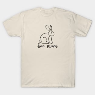 Bun Mom Line Art T-Shirt